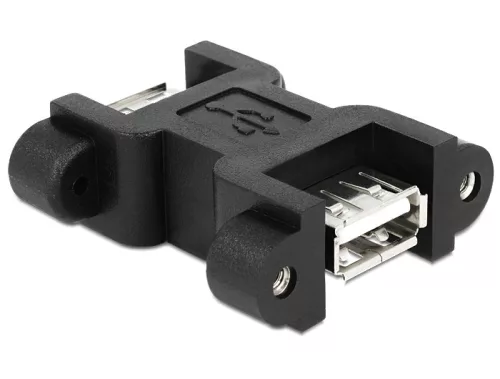 Delock Adapter USB 2.0 A-típusú anya > USB A-típusú anya rögzítő csavarokkal (DL-65559)