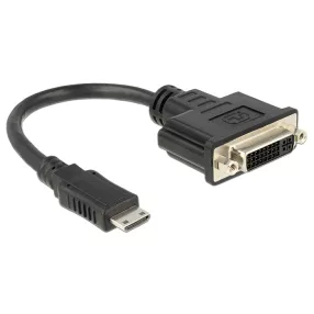   Delock HDMI mini-C dugó - DVI 24+5 pol. aljzat átalakító, 20 cm kábel (DL-65564)