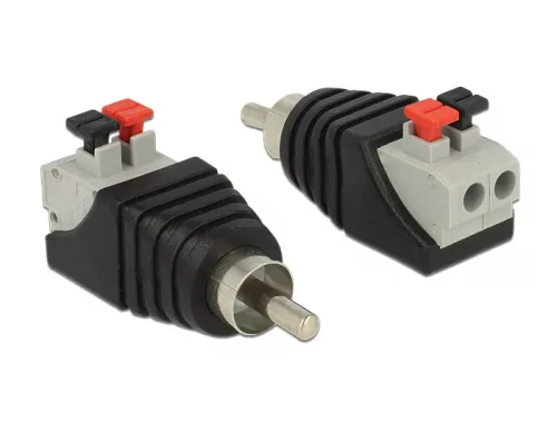 Delock Adapter RCA dugó - 2 pol. nyomógombos sorkapocs (DL-65566)
