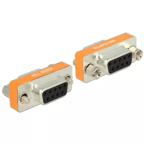   Delock Gender Changer null modem csatlakozó DSUB 9 aljzat > DSUB 9 aljzat csatlakozókkal (DL-65570)
