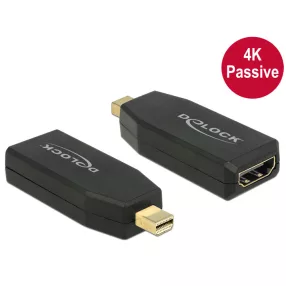   Delock Adapter mini Displayport 1.2-dugós csatlakozó > HDMI-csatlakozóhüvely 4K passzív,aranyozott (DL-65583)