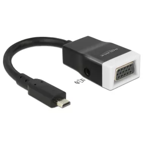   Delock Adapter HDMI-micro D dugó > VGA hüvely audióval (DL-65589)