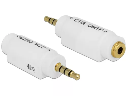 Delock Adapter 3.5 mm 4 pin Stereo jack apa> 3.5 mm 4 pin Stereo jack anya (DL-65590)