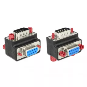   Delock adapter Sub-D 9 tűs apa > anya 90 -os szögben anya és csavar cserélhető (DL-65593)