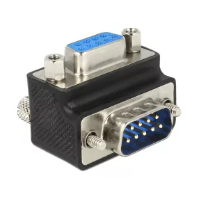   Delock Adapter Sub-D 9 tűs apa > anya 270 -os szögben cserélhető anyával és csavarral (DL-65595)