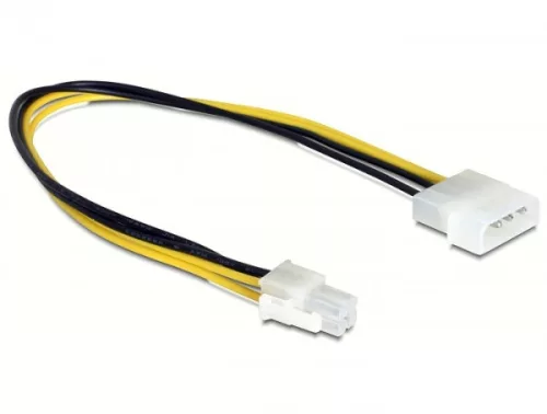 Delock P4 apa   Molex 4 tűs apa, 30 cm-es hálózati kábel (DL-65611)