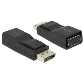   Delock Adapter Displayport 1.2-dugós csatlakozó > VGA-csatlakozóhüvely, fekete (DL-65653)