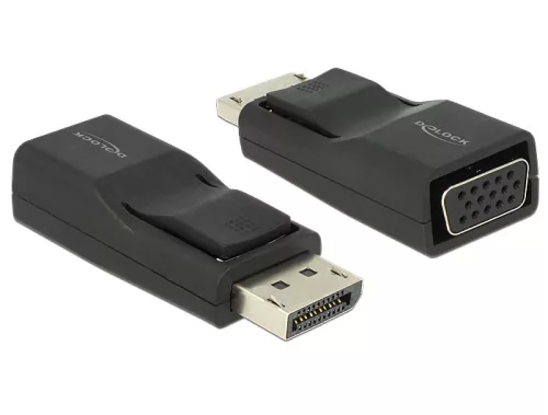 Delock Adapter Displayport 1.2-dugós csatlakozó > VGA-csatlakozóhüvely, fekete (DL-65653)