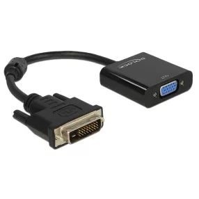   Delock Adapter DVI-D 24+1-dugós csatlakozó > VGA-csatlakozóhüvely fekete (DL-65658)