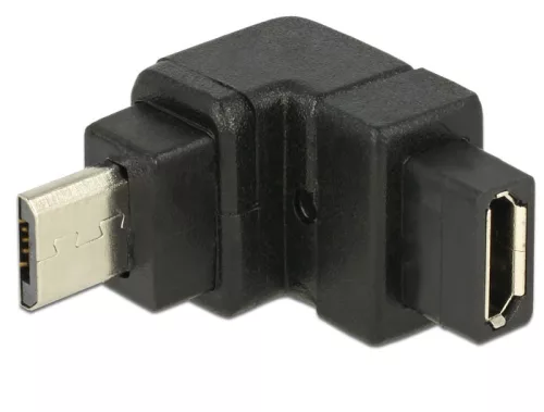 Delock Adapter USB 2.0 Micro-B apa > USB 2.0 Micro-B anya elforgatott végű (DL-65669)
