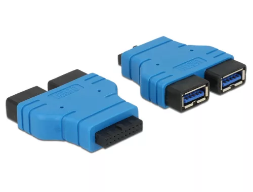 Delock adapter USB 3.0 pin header anya > 2 x USB 3.0 Type-A anya - párhuzamosan (DL-65670)