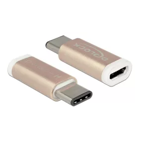   Delock adapter USB Type-C 2.0 apa (host) > USB 2.0 Micro-B anya (eszköz) réz színű (DL-65677)