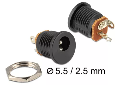 Delock telepíto foglalat DC 2.5 x 5.5 mm (DL-65690)