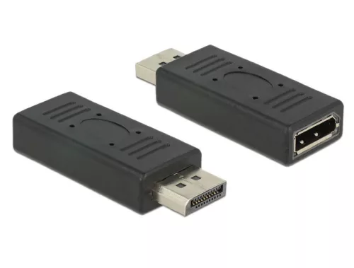 Delock Displayport adapter 1.2-es csatlakozódugóval > Displayport csatlakozóhüvellyel, portkímélovel (DL-65691)