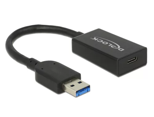 Delock Átalakító USB 3.1 Gen 2 A-típusú csatlakozódugó > USB Type-C típusú csatlakozóhüvely, aktív (DL-65698)