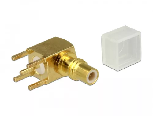 Delock Adapter, SMC jack 90 fokban ívelt PCB (DL-65851)