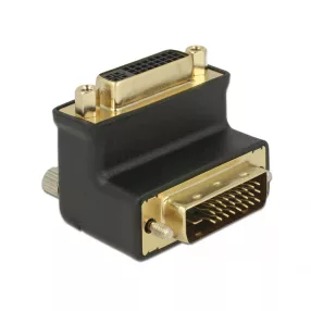  Delock Adapter DVI 24+1 dugó > DVI 24+5 90 fokban ívelt hüvely (DL-65866)