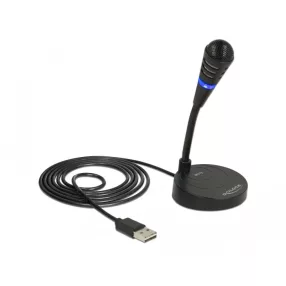   Delock USB mikrofon talppal és érintős némító gombbal (DL-65868)