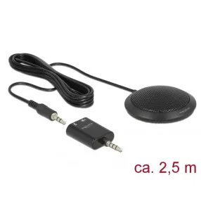   Delock Asztali mikrofon konferenciára mindenirányú állíthatóság, 3,5 mm-es 3 dugós sztereó jack (DL-65873)