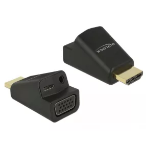   Delock Adapter HDMI-A dugó > VGA hüvely audióval (DL-65895)