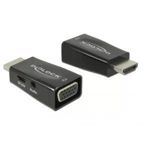   Delock Adapter HDMI-A dugó > VGA hüvely audióval (DL-65901)