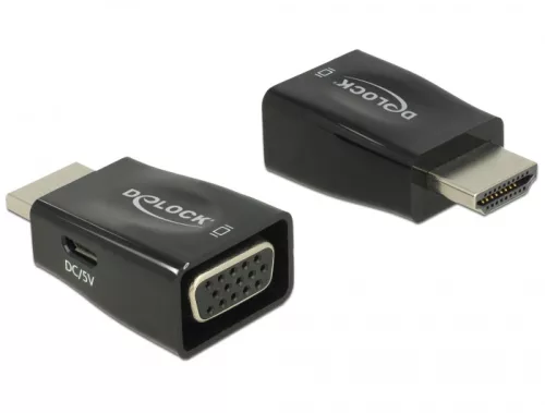 Delock Adapter HDMI-A dugó > VGA hüvely (DL-65902)