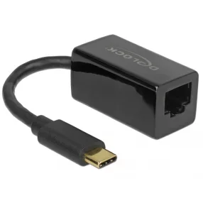   Delock Adapter SuperSpeed USB (USB 3.1 Gen 1) USB Type-C  csatlakozódugóval > Gigabit LAN 10/100/100 (DL-65904)