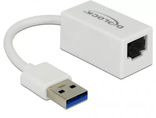 Delock Adapter SuperSpeed USB (USB 3.1 Gen 1) USB A-típusú csatlakozó > Gigabit LAN 10/100/1000 Mbps (DL-65905)
