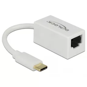   Delock Adapter SuperSpeed USB (USB 3.1 Gen 1) USB Type-C csatlakozódugóval > Gigabit LAN 10/100/100 (DL-65906)