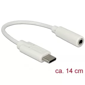  Delock Audio Adapter USB Type-C  bemeneti > Stereo Jack kimeneti 14 cm (DL-65913)