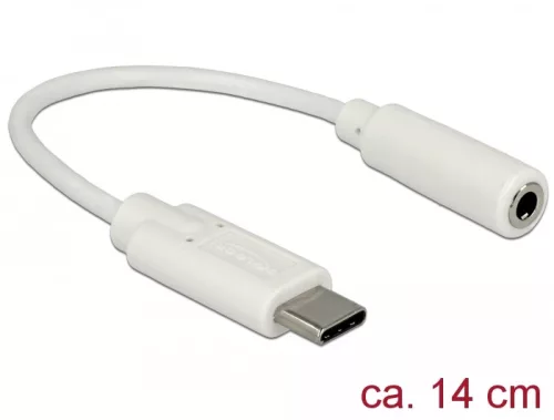 Delock Audio Adapter USB Type-C  bemeneti > Stereo Jack kimeneti 14 cm (DL-65913)