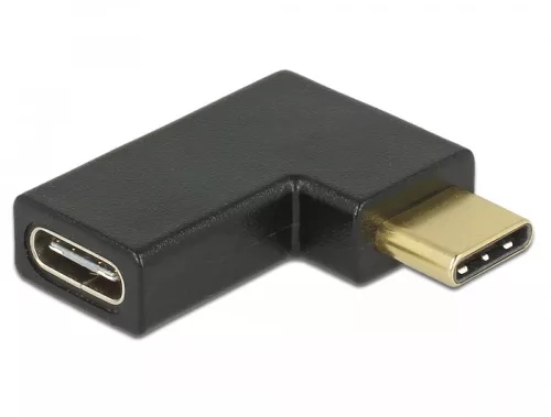 Delock Adapter USB 10 Gbps (USB 3.1 Gen 2) USB Type-C csatlakozó > csatlakozó ívelt bal / jobb (DL-65915)