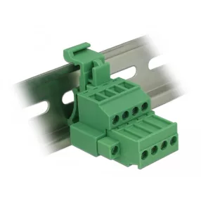   Delock Sorkapocs blokk készlet DIN sínhez 4 tűs csavarzárral (DL-65936)