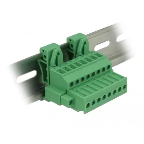   Delock Sorkapocs blokk készlet DIN sínhez 8 tűs csavarzárral (DL-65940)