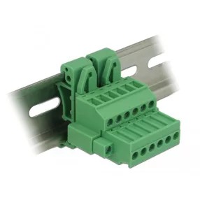   Delock Sorkapocs blokk készlet DIN sínhez 6 tűs csavarzárral (DL-65942)