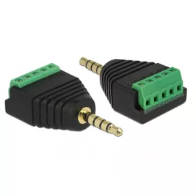   Delock Adapter Stereo jack 3,5 mm-es csatlakozó   sorkapocs blokk 5 tűs (DL-65947)