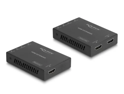 Delock HDMI-hosszabbító készlet Cat.6-os kábelen keresztül 4K 60 Hz 50 m (DL-65955)