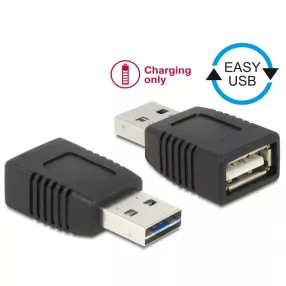   Delock Átalakító EASY-USB 2.0-A apa USB 2.0-A anya, csak töltéshez (DL-65965)