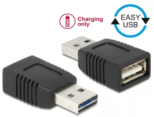 Delock Átalakító EASY-USB 2.0-A apa USB 2.0-A anya, csak töltéshez (DL-65965)