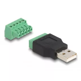   Delock USB 2.0 A-típusú apa - Terminal Block Adapter 2-rész (DL-65971)