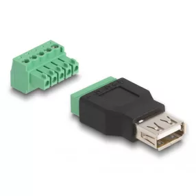   Delock USB 2.0 A-típusú anya - Terminal Block Adapter 2-rész (DL-65973)