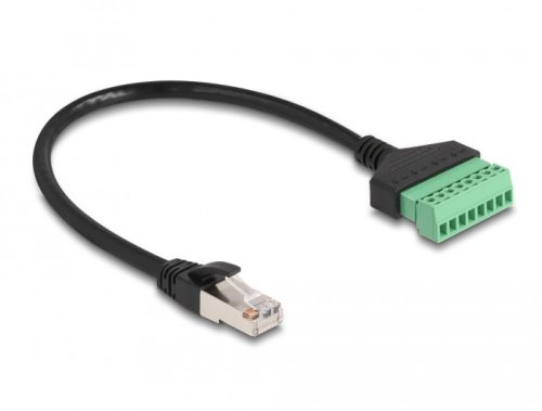 Delock RJ45 Kábel Cat.6 apa - Terminal Block Adapter 30 cm 2-rész
