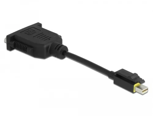 Delock Mini DisplayPort 1.1   DVI adapter retesszel záró funkcióval passzív (DL-65979)