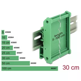 Delock Laprögzítő 30 cm hosszú DIN Rail-ekhez (DL-65988)