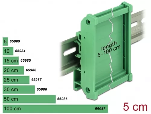 Delock Laprögzítő 5 cm hosszú DIN Rail-ekhez (DL-65989)