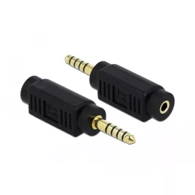   Delock 4,4 mm-es, 5 tűs sztereó jack apa   3,5 mm-es, 3 tűs sztereó jack anya átalakító (DL-65994)