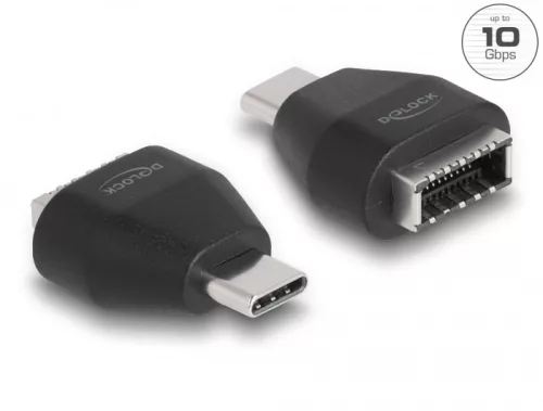 Delock Adapter USB Type-C  apa - USB 3.2 kulcs A anya fekete (DL-66058)