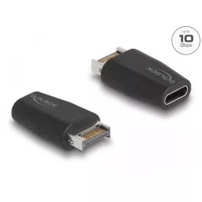   Delock Adapter USB 3.2 kulcs A apa -USB Type-C  anya fekete (DL-66059)