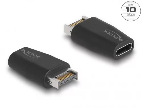Delock Adapter USB 3.2 kulcs A apa -USB Type-C  anya fekete (DL-66059)