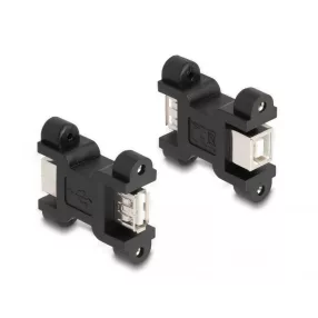   Delock USB 2.0 adapter A típusú anya-B típusú anyához csavaros csatlakozással (DL-66076)